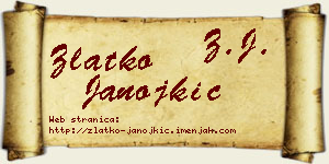 Zlatko Janojkić vizit kartica